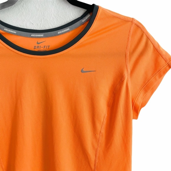Nike Dri Fit Neon Orange Shirt Sleeve 